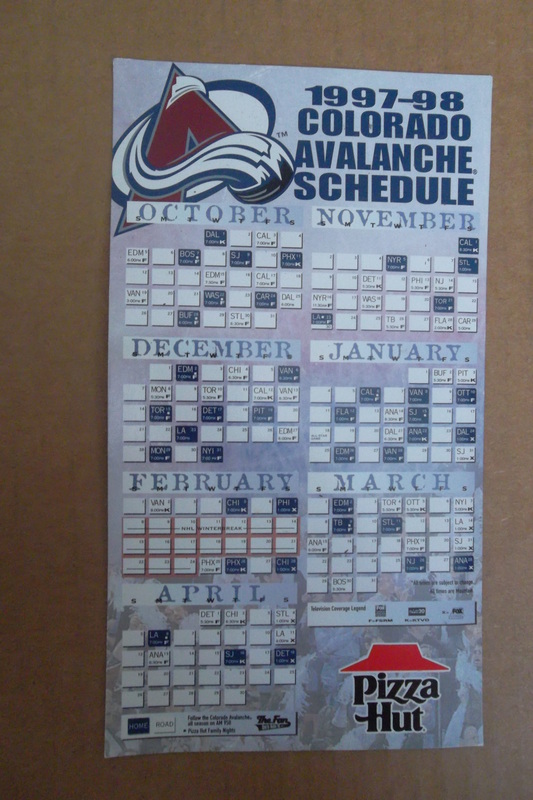NHL Schedules Adanac Antiques & Collectibles